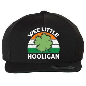 St Patricks Day Wee Little Hooligan Funny Wool Snapback Cap