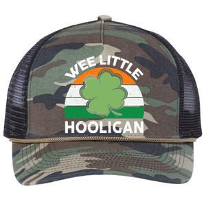 St Patricks Day Wee Little Hooligan Funny Retro Rope Trucker Hat Cap