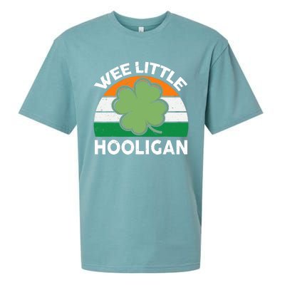 St Patricks Day Wee Little Hooligan Funny Sueded Cloud Jersey T-Shirt