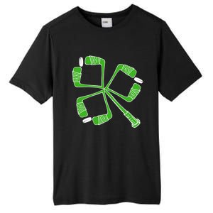 Saint Patricks Day Hockey Stick Shamrock St PatrickS Day Gift Tall Fusion ChromaSoft Performance T-Shirt