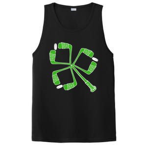 Saint Patricks Day Hockey Stick Shamrock St PatrickS Day Gift PosiCharge Competitor Tank