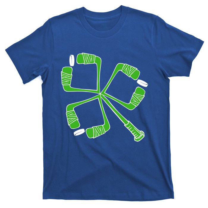 Saint Patricks Day Hockey Stick Shamrock St PatrickS Day Gift T-Shirt