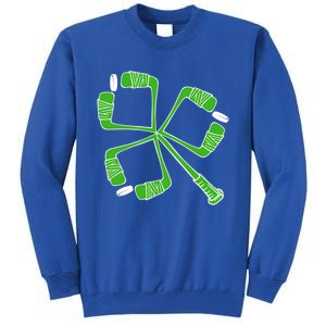 Saint Patricks Day Hockey Stick Shamrock St PatrickS Day Gift Tall Sweatshirt