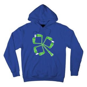 Saint Patricks Day Hockey Stick Shamrock St PatrickS Day Gift Tall Hoodie