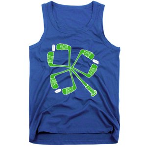 Saint Patricks Day Hockey Stick Shamrock St PatrickS Day Gift Tank Top