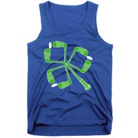 Saint Patricks Day Hockey Stick Shamrock St PatrickS Day Gift Tank Top