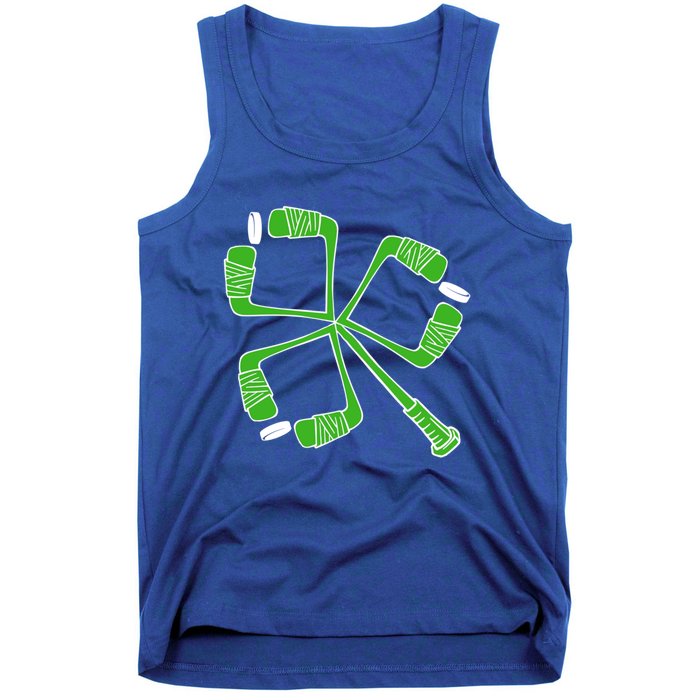 Saint Patricks Day Hockey Stick Shamrock St PatrickS Day Gift Tank Top