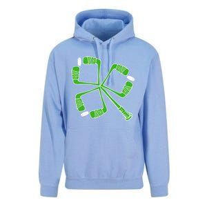 Saint Patricks Day Hockey Stick Shamrock St PatrickS Day Gift Unisex Surf Hoodie