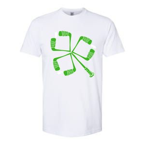 Saint Patricks Day Hockey Stick Shamrock St PatrickS Day Gift Softstyle CVC T-Shirt