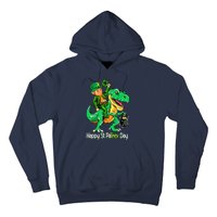 St Patricks Day Leprechaun Riding Dinosaur Gift Hoodie