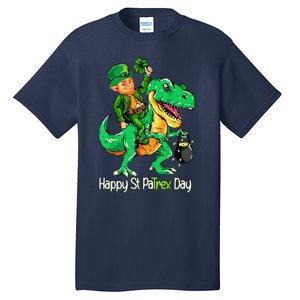 St Patricks Day Leprechaun Riding Dinosaur Gift Tall T-Shirt