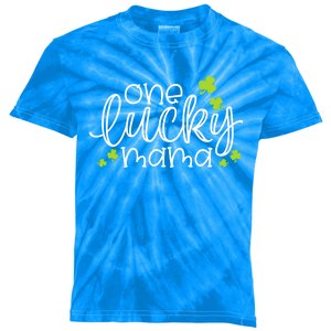 St Patricks Day Lucky Mama Mother Mom Gift Kids Tie-Dye T-Shirt