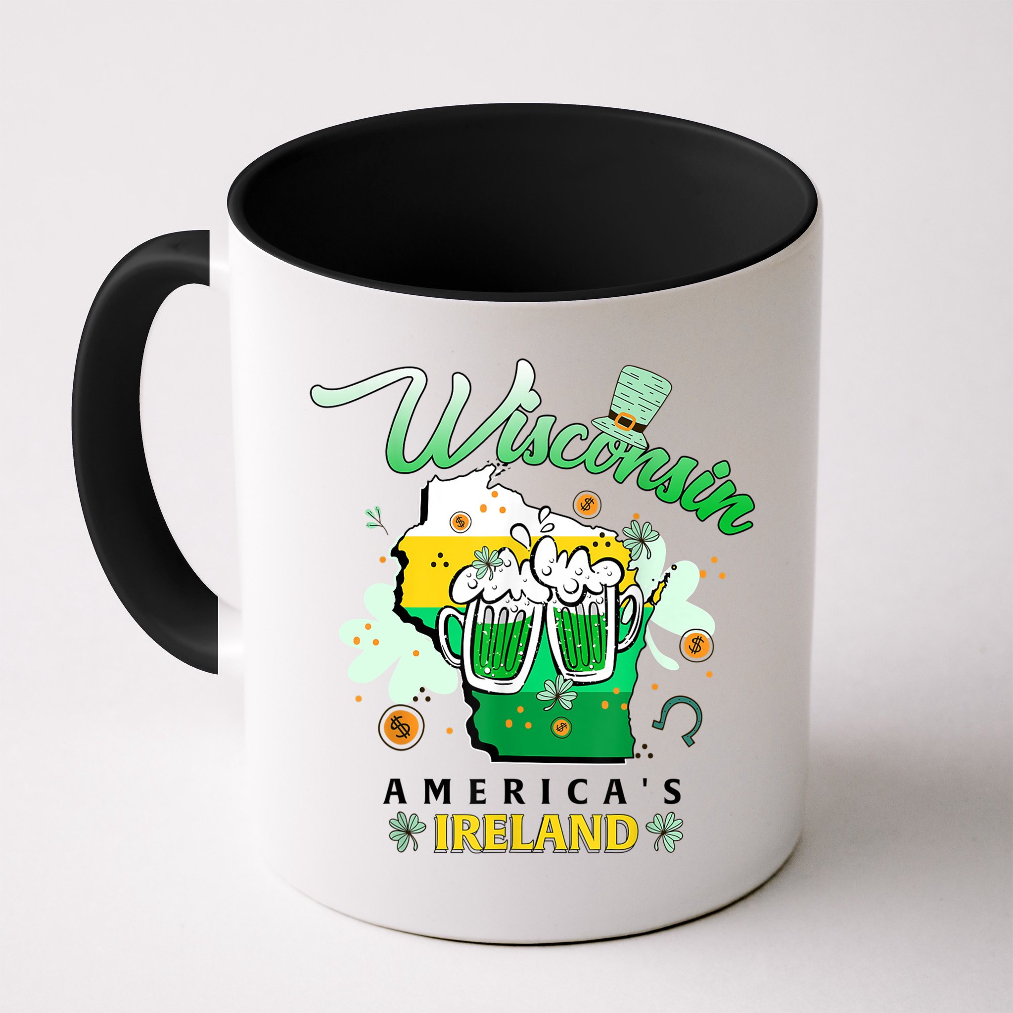 St Patricks Day Wisconsin Americas Ireland Irish Beer Lover Gift Mug