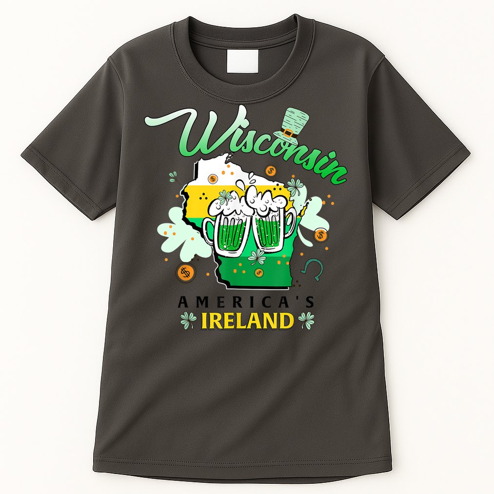 St Patricks Day Wisconsin Americas Ireland Irish Beer Lover Gift Tall T-Shirt