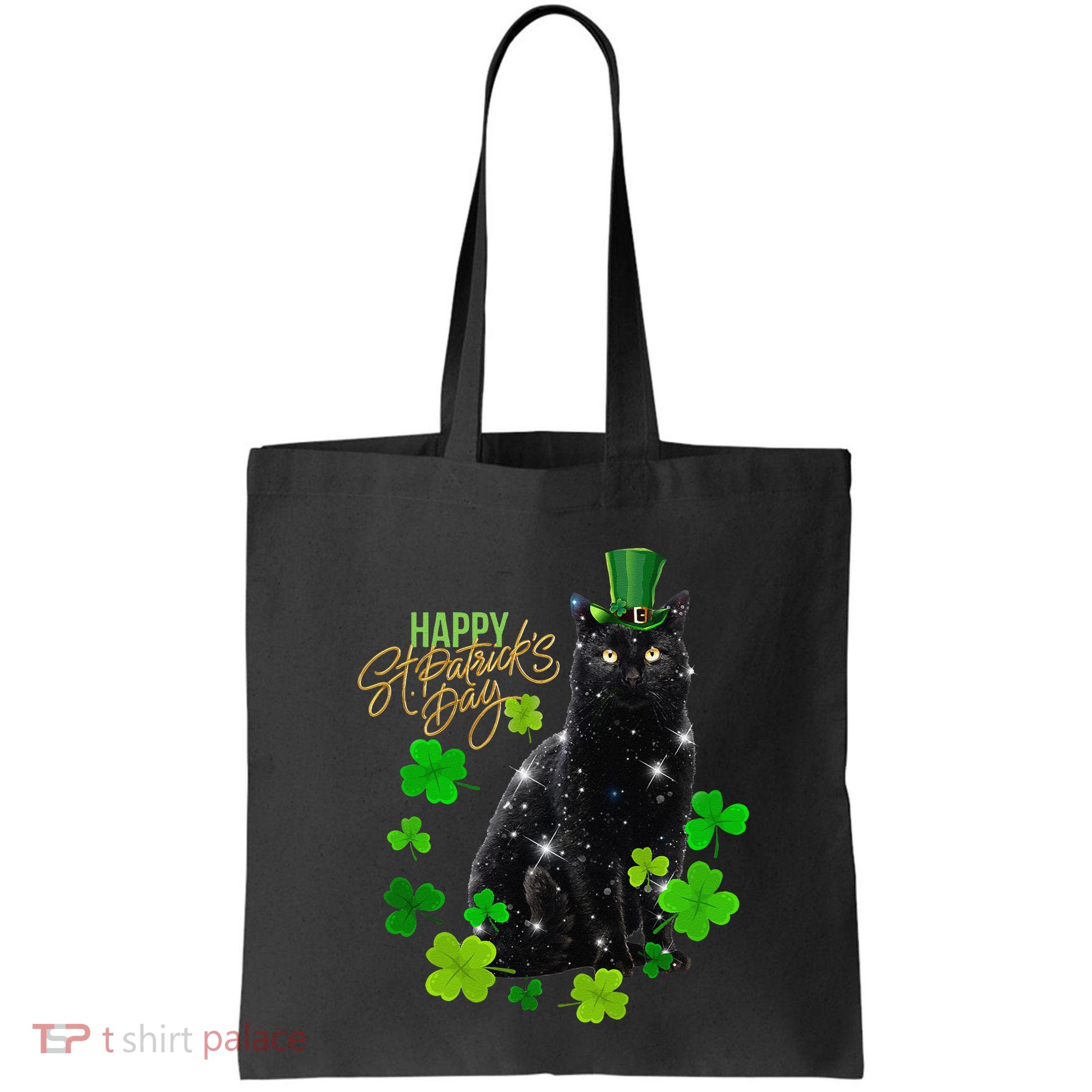 St Patrick's Day Irish Saint Patrick's Shamrock Sitting Cat2 Bag