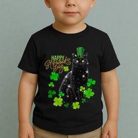 St Patrick's Day Irish Saint Patrick's Shamrock Sitting Cat2 Toddler T-Shirt
