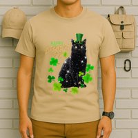St Patrick's Day Irish Saint Patrick's Shamrock Sitting Cat2 T-Shirt