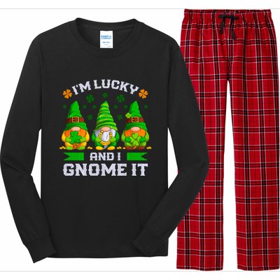 St Patrick's Day Irish Gnomes Funny Saying Gift Long Sleeve Pajama Set