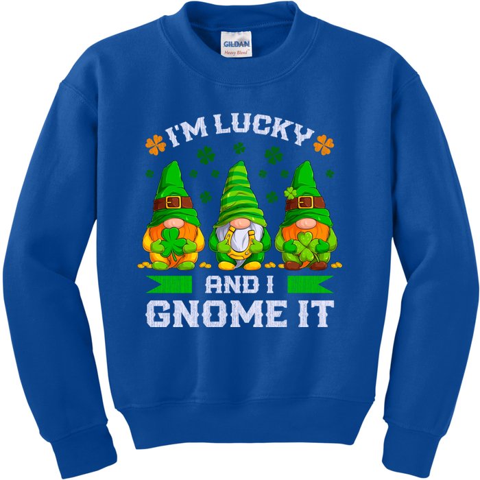 St Patrick's Day Irish Gnomes Funny Saying Gift Kids Sweatshirt