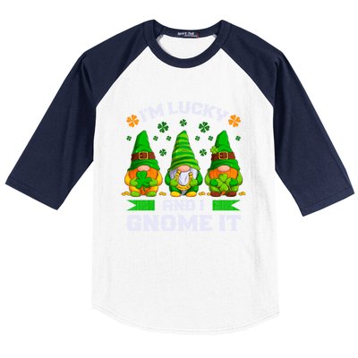 St Patrick's Day Irish Gnomes Funny Saying Gift Baseball Sleeve Shirt