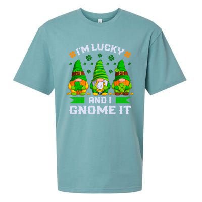 St Patrick's Day Irish Gnomes Funny Saying Gift Sueded Cloud Jersey T-Shirt