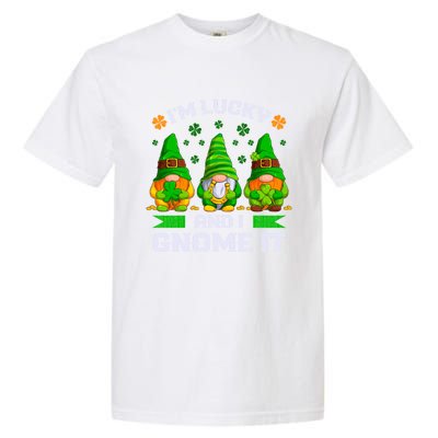 St Patrick's Day Irish Gnomes Funny Saying Gift Garment-Dyed Heavyweight T-Shirt