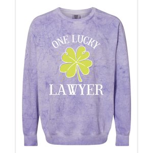 St Patricks Day Cute Gift Lucky Lawyer Gift Cool Gift Colorblast Crewneck Sweatshirt