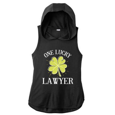 St Patricks Day Cute Gift Lucky Lawyer Gift Cool Gift Ladies PosiCharge Tri-Blend Wicking Draft Hoodie Tank