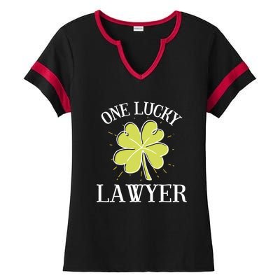 St Patricks Day Cute Gift Lucky Lawyer Gift Cool Gift Ladies Halftime Notch Neck Tee