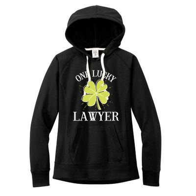 St Patricks Day Cute Gift Lucky Lawyer Gift Cool Gift Women's Fleece Hoodie