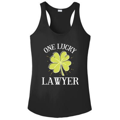 St Patricks Day Cute Gift Lucky Lawyer Gift Cool Gift Ladies PosiCharge Competitor Racerback Tank