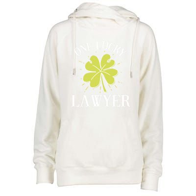 St Patricks Day Cute Gift Lucky Lawyer Gift Cool Gift Womens Funnel Neck Pullover Hood