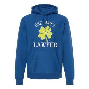 St Patricks Day Cute Gift Lucky Lawyer Gift Cool Gift Premium Hoodie