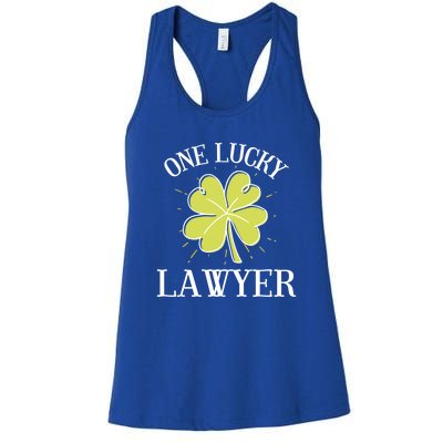 St Patricks Day Cute Gift Lucky Lawyer Gift Cool Gift Women's Racerback Tank