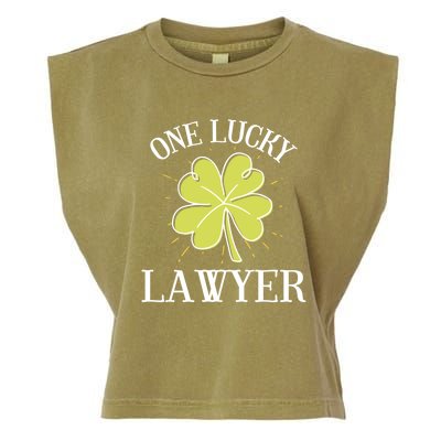 St Patricks Day Cute Gift Lucky Lawyer Gift Cool Gift Garment-Dyed Women's Muscle Tee