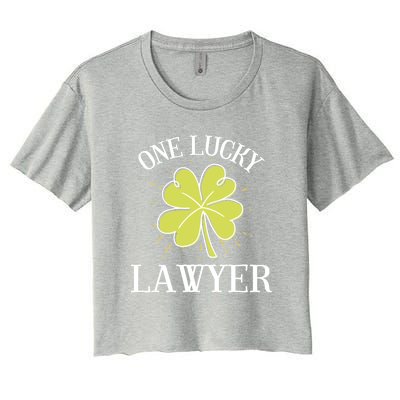 St Patricks Day Cute Gift Lucky Lawyer Gift Cool Gift Women's Crop Top Tee