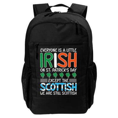 St Patrick's Day Irish Flag Scottish Shamrock Funny Joke Daily Commute Backpack