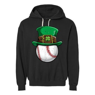 St Patricks Day, Baseball St Patricks Day Garment-Dyed Fleece Hoodie