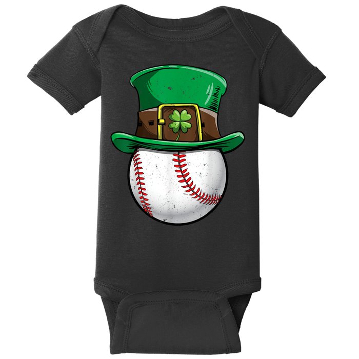 St Patricks Day, Baseball St Patricks Day Baby Bodysuit