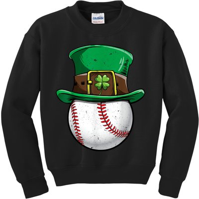 St Patricks Day, Baseball St Patricks Day Kids Sweatshirt