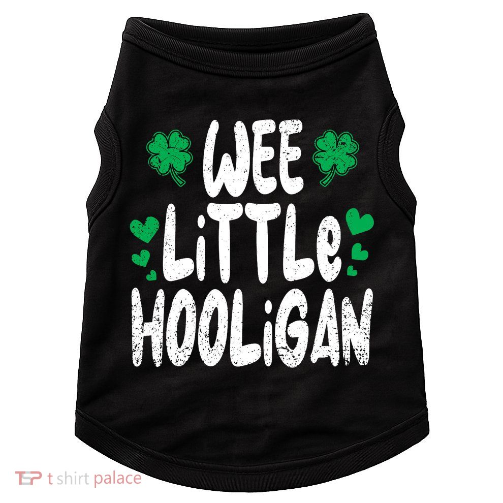 St Patricks Day Boy Girl Toddlers Wee Little Hooligan Doggie Tank