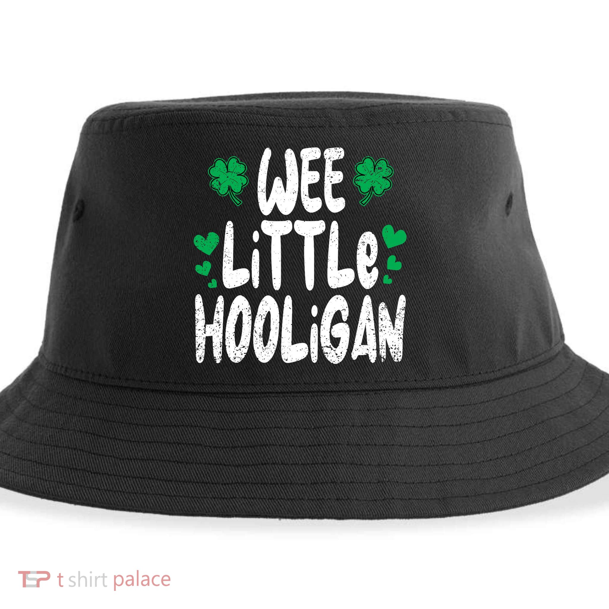 St Patricks Day Boy Girl Toddlers Wee Little Hooligan Sustainable Bucket Hat