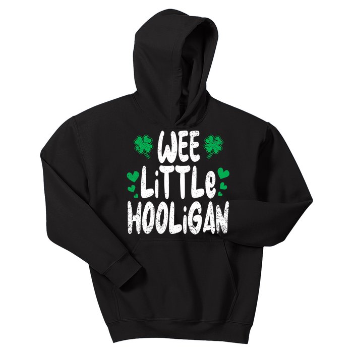 St Patricks Day Boy Girl Toddlers Wee Little Hooligan Kids Hoodie