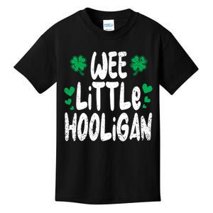 St Patricks Day Boy Girl Toddlers Wee Little Hooligan Kids T-Shirt