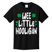 St Patricks Day Boy Girl Toddlers Wee Little Hooligan Kids T-Shirt