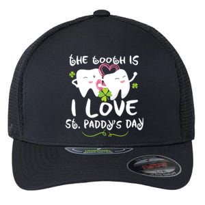 St Patricks Day Tooth Is Funny Dentist Dental Hygienist Gift Flexfit Unipanel Trucker Cap