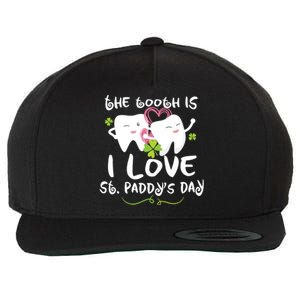 St Patricks Day Tooth Is Funny Dentist Dental Hygienist Gift Wool Snapback Cap