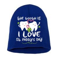 St Patricks Day Tooth Is Funny Dentist Dental Hygienist Gift Short Acrylic Beanie