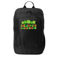 St Patrick's Day Shenanigan Coordinator Irish Clovers Groovy City Backpack