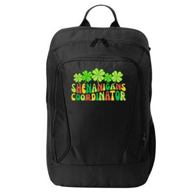 St Patrick's Day Shenanigan Coordinator Irish Clovers Groovy City Backpack